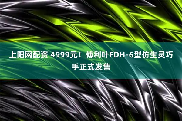 上阳网配资 4999元！傅利叶FDH-6型仿生灵巧手正式发售