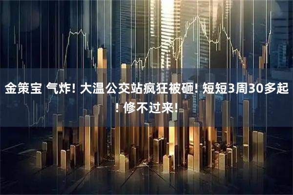 金策宝 气炸! 大温公交站疯狂被砸! 短短3周30多起! 修不过来!